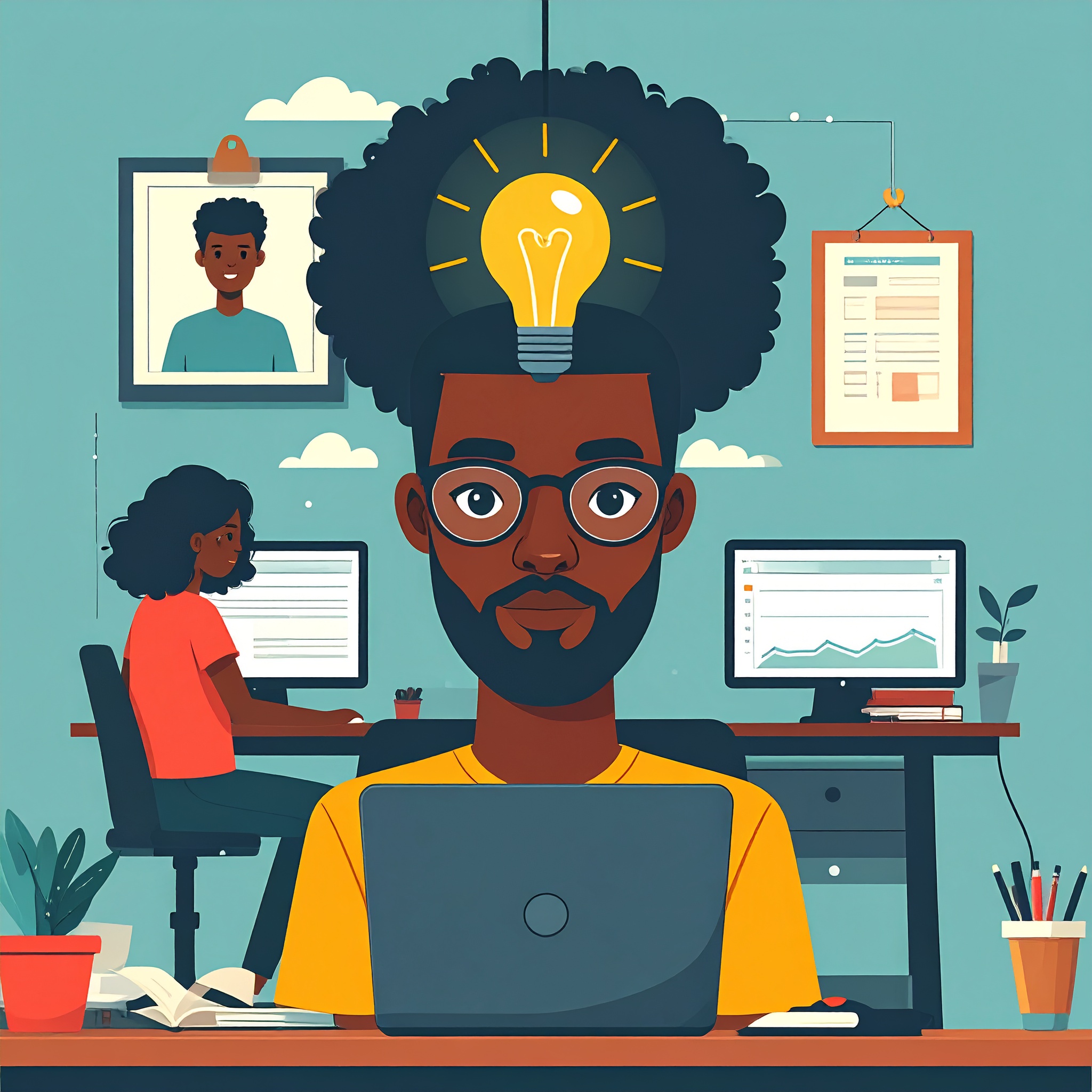 パソコンで作業している人