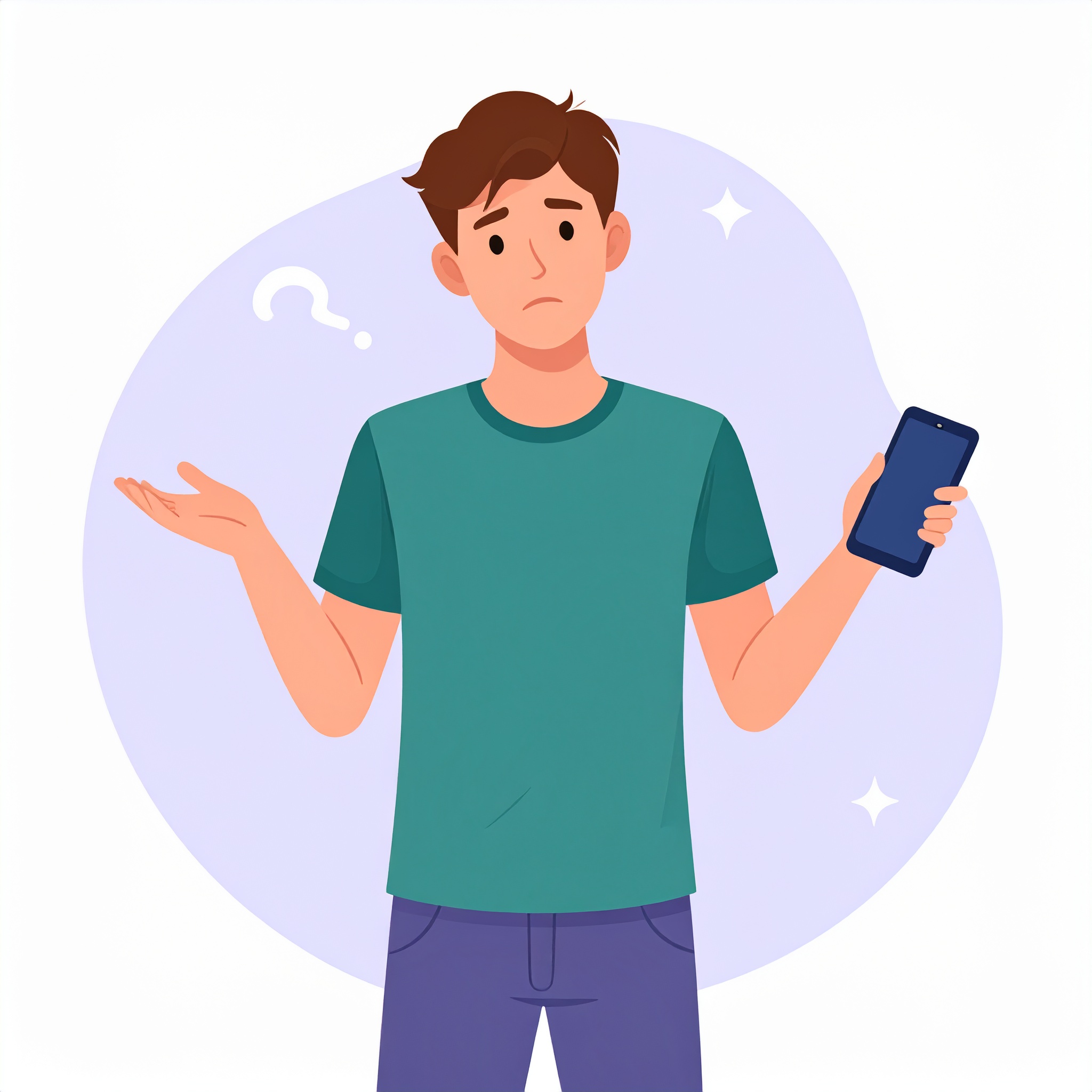 困っている人のイラスト