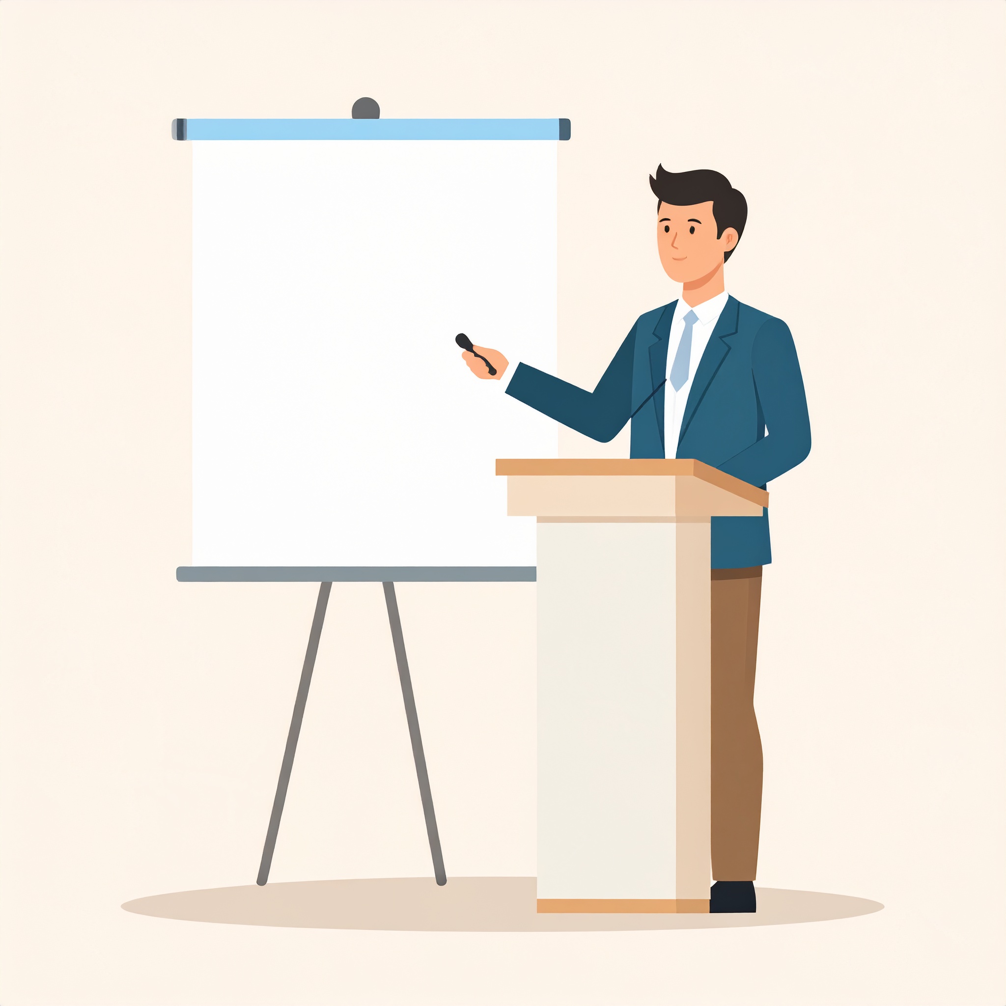プレゼンしている人のイラスト